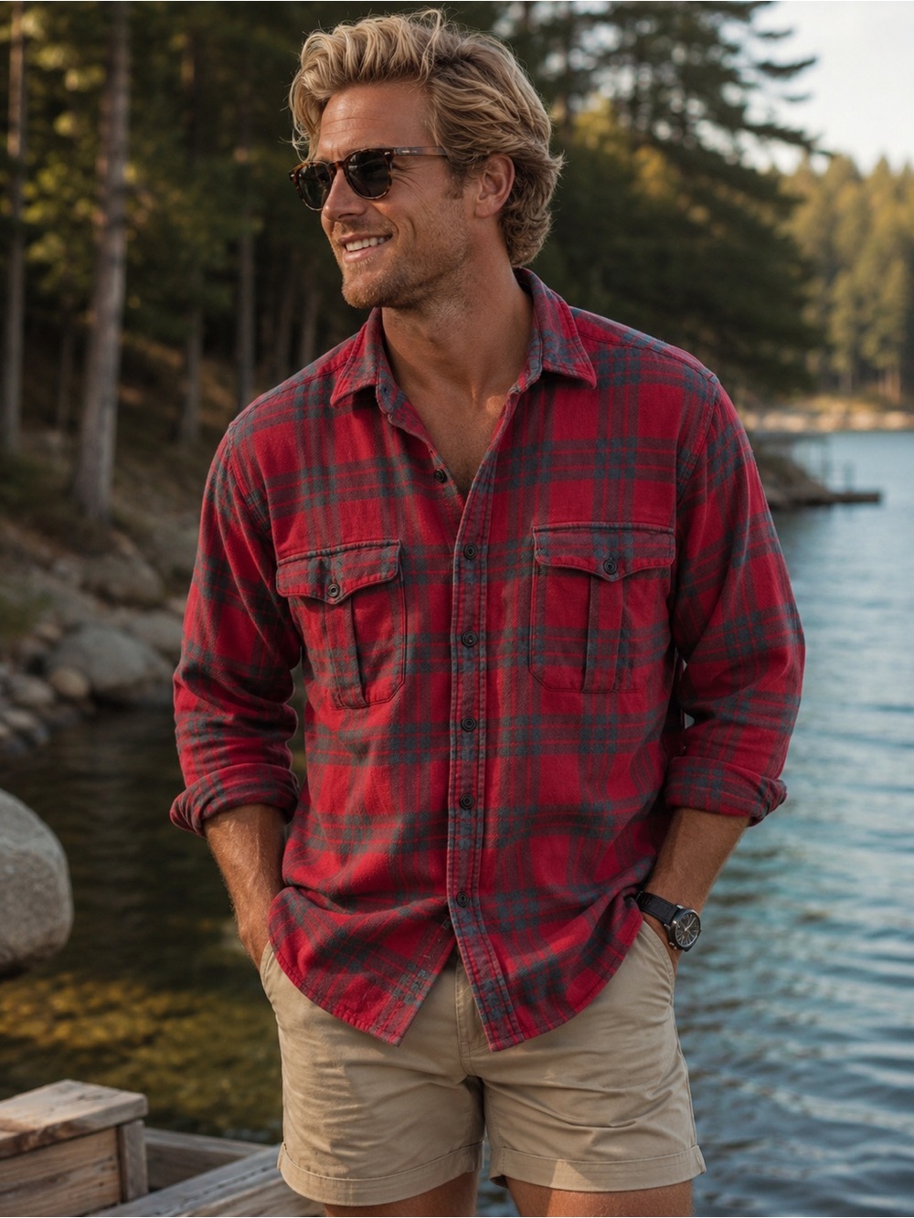 Vintage Polo Ralph Lauren Plaid Button Down Shirt  XL